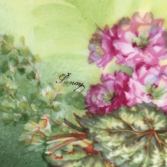 Antique LRL Limoges France plate Handpainted signed Lanoy marked - Picture 2 of 12